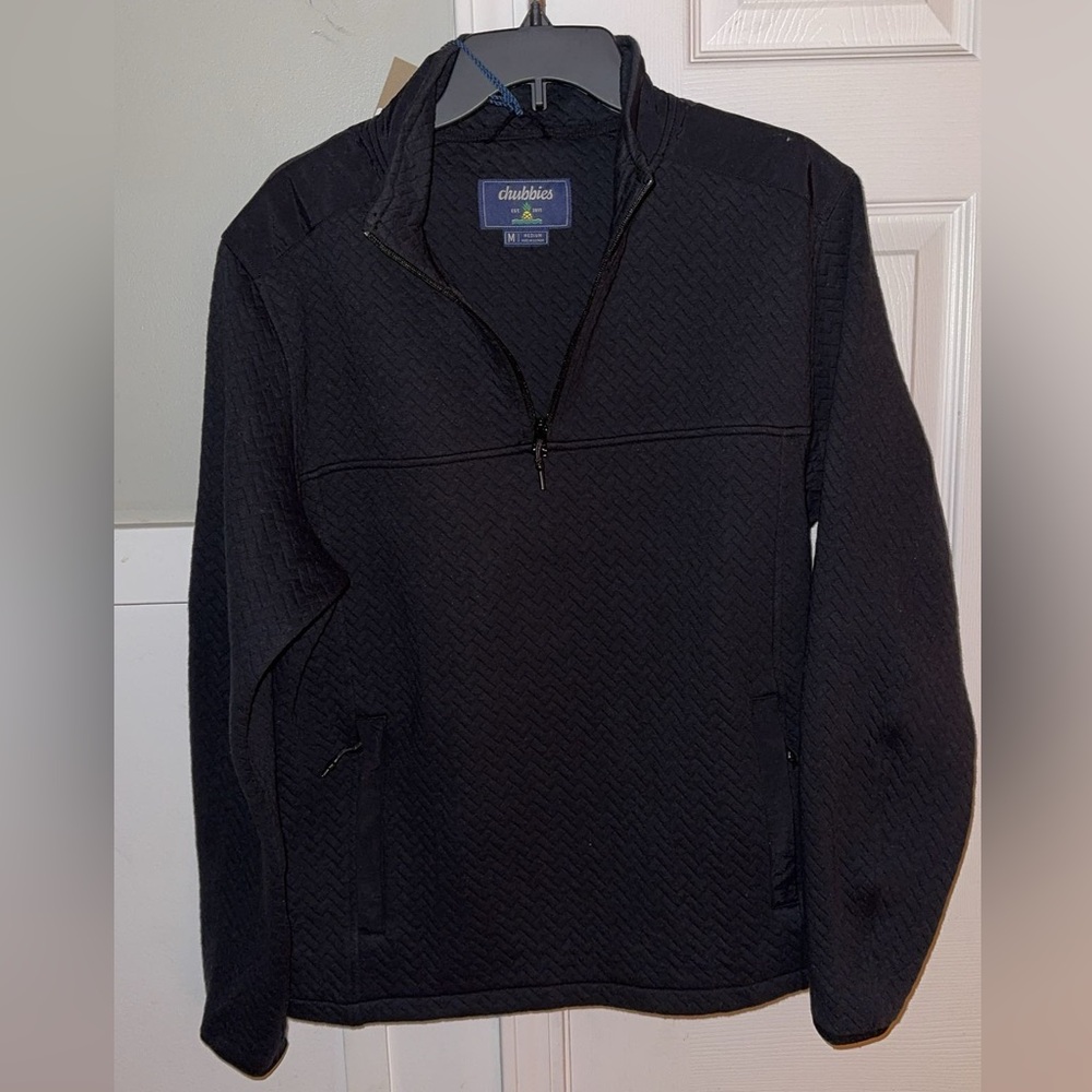 Chubbies Phantom Ash Quilted Quarter-Zip NWT Size Medium